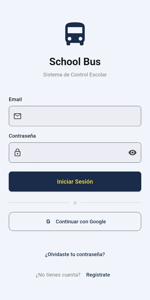 Pantalla de inicio de sesión